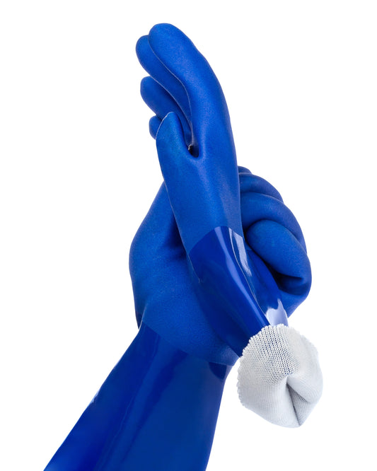 Kitchen-Star Rubber Blue Gloves