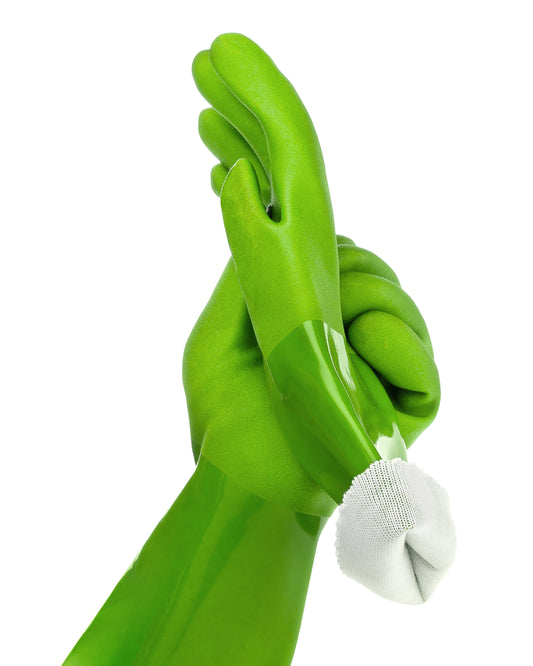 Kitchen-Star Rubber Green Gloves